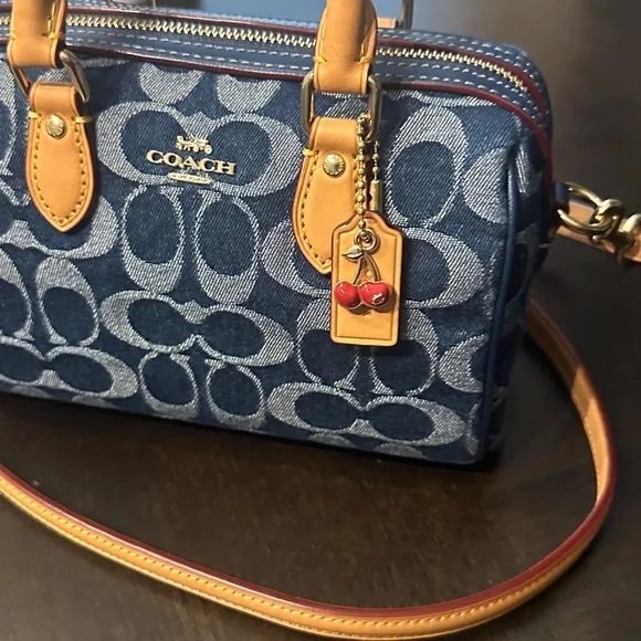 Mini Rowan Crossbody Bag In Signature Denim - Picture 8 of 16